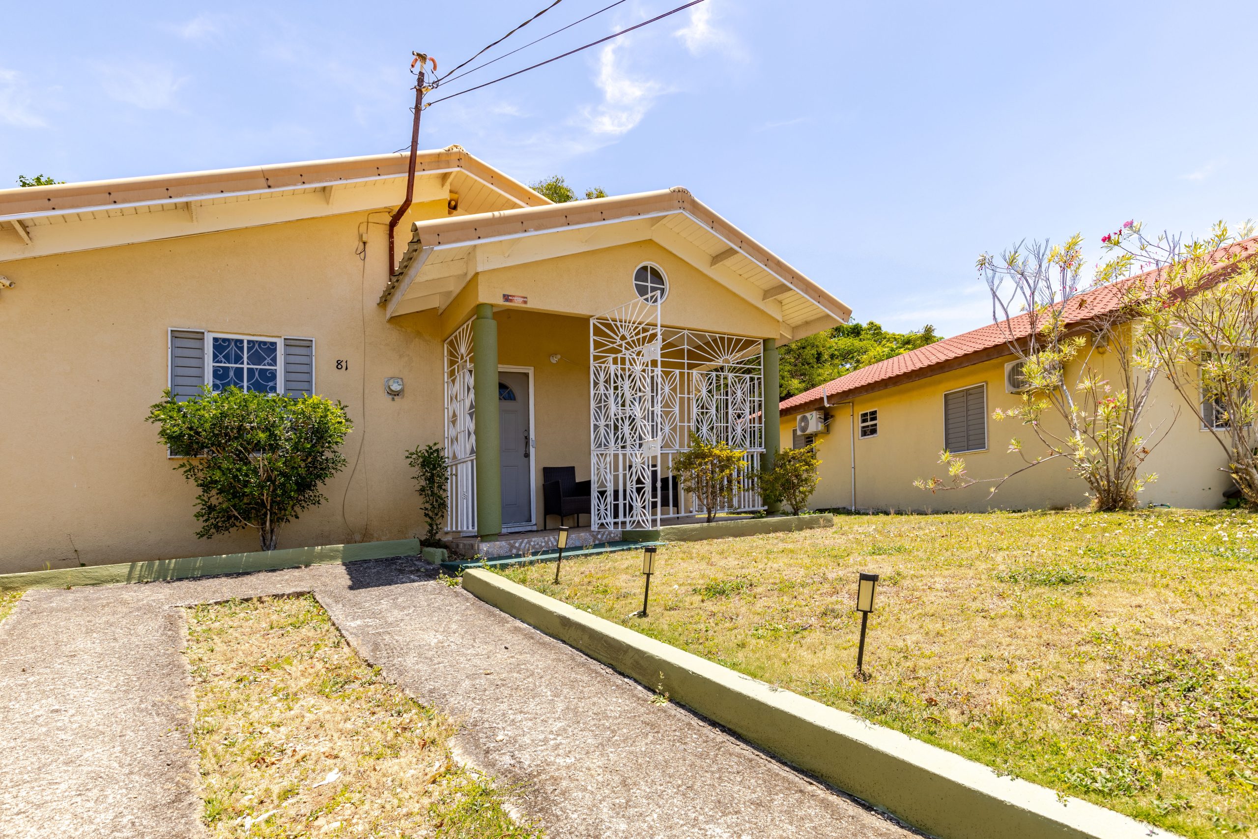 The front of Yons Paradise in Drax Hall, St. Ann